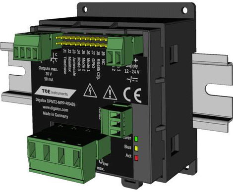 TDE Instruments Digalox DPM72-MPPV-RS485-DIN Digitális kalapsín mérőműszer