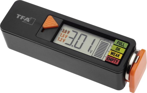 Digitális akkiu- és elemteszter 1,2 V, 1,5 V, 3 V, 9 V, TFA Dostmann 98.1126.01 3. kép