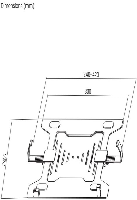 SpeaKa Professional SP-LTH-150 Notebook tartó VESA tartóra rögzíthető 7. kép