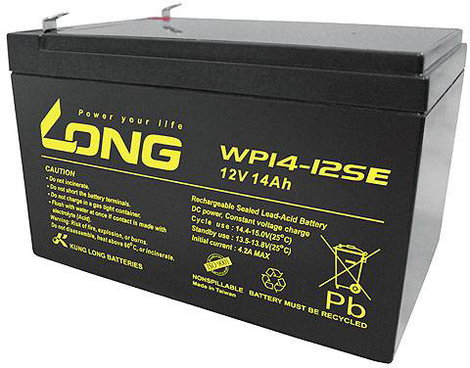 Long WP14-12SE Ólomakku 12 V 14 Ah Ólom-vlies (AGM) (Sz x Ma x Mé) 151 x 100 x 98 mm 6,35 mm-es lapo