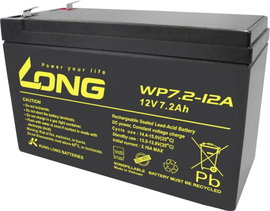 AGM ólom-zselés akku 12 V 7,2 Ah 151 x 102 x 65 mm, Long WP7.2-12A/F2
