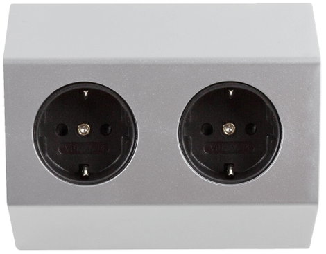 Heitronic 500069 Hálózati elosztó Fehér, Ezüst 1 db