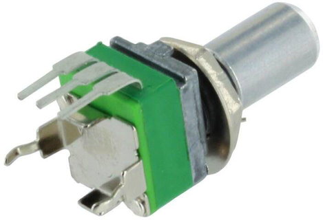 Alpha RD901F-40-15R1-B10K-00D RD901F-40-15R1-B10K-00D Forgató potenciométer Mono 0.05 W 10 kΩ 1 db