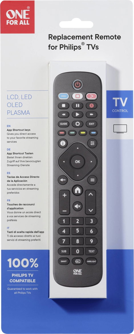 One For All Philips 2.0 Philips Távirányító Fekete 4. kép