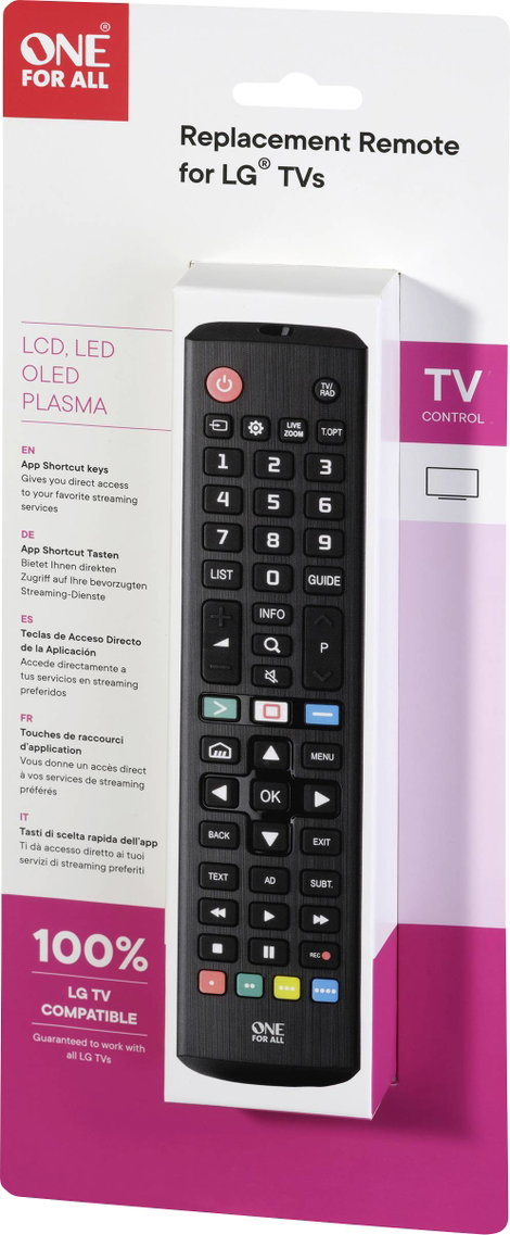 One For All LG 2.0 LG Távirányító Fekete 6. kép