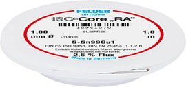 Felder Löttechnik ISO-Core RA Sn99Cu1 Forrasztóón, ólommentes Tekercs Sn99,3Cu0,7 1 mm