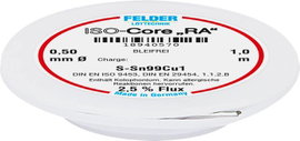 Felder Löttechnik ISO-Core RA Sn99Cu1 Forrasztóón, ólommentes Tekercs Sn99,3Cu0,7 0.5 mm