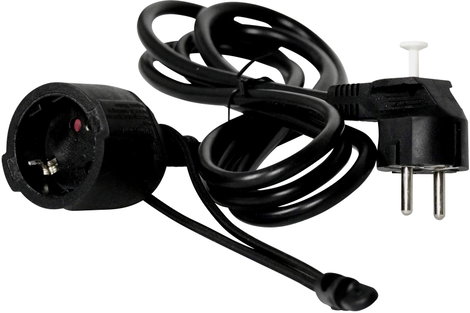 Easyout EO-780780 Áram Hosszabbítókábel 16 A Fekete 2.00 m