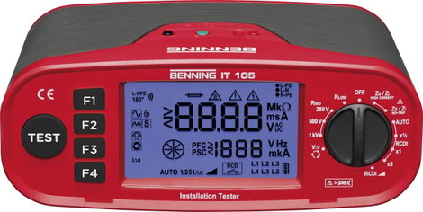 Benning IT 105 Telepítés teszter Kalibrált (ISO) VDE szabvány 0100, 0105
