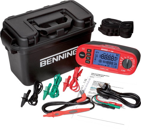 Benning IT 105 Telepítés teszter Kalibrált (ISO) VDE szabvány 0100, 0105 2. kép