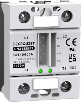 Crouzet Félvezető relé 84140603N 50 A Kapcsolási feszültség (max.): 660 V/AC Speciális null kimenet 