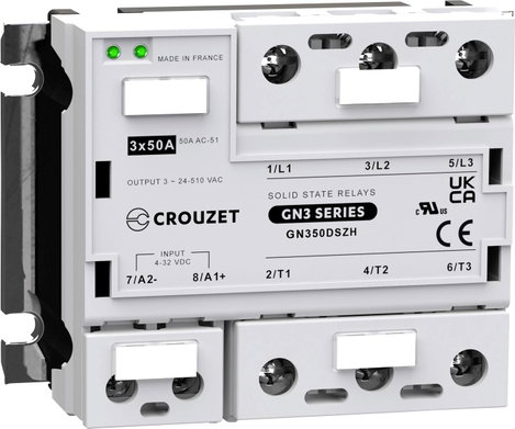 Crouzet Félvezető relé GN350DSZH 50 A Kapcsolási feszültség (max.): 510 V/AC Speciális null kimenet