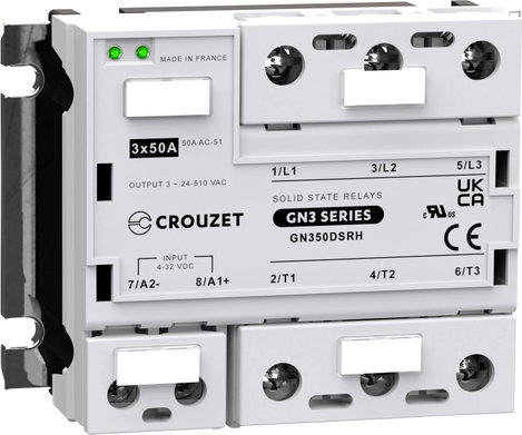 Crouzet Félvezető relé GN350DSRH 50 A Kapcsolási feszültség (max.): 510 V/AC Véletlen kapcsolás 1 db