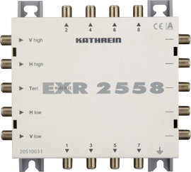 Kathrein EXR 2558 SAT multikapcsoló kaszkád Bemenetek (multikapcsoló): 5 (4 SAT/1 terresztikus) Rész