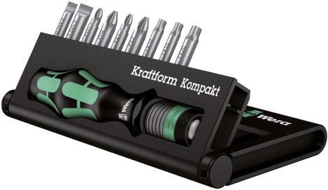 Wera Kraftform Kompakt 10 Bit készlet Egyeneshornyú, Kereszthornyú Phillips, Kereszthornyú Pozidriv, 6. kép