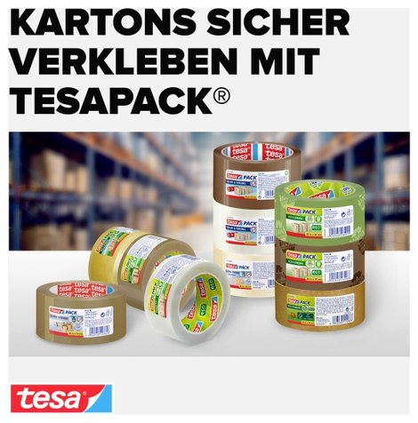 tesa Packband tesapack® Paper Standard 58291-00000-00 Csomagolószalag Barna (H x Sz) 50 m x 50 mm 1 4. kép