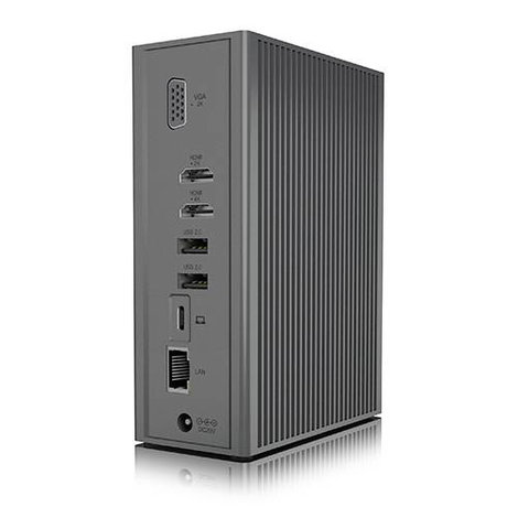 ICY BOX USB-C® dokkoló állomás IB-DK2262AC, USB 3.0 Notebook DockingStation, USB 3.0 auf: 6x USB 3.0 2. kép