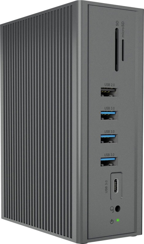 ICY BOX USB-C® dokkoló állomás IB-DK2262AC, USB 3.0 Notebook DockingStation, USB 3.0 auf: 6x USB 3.0 3. kép