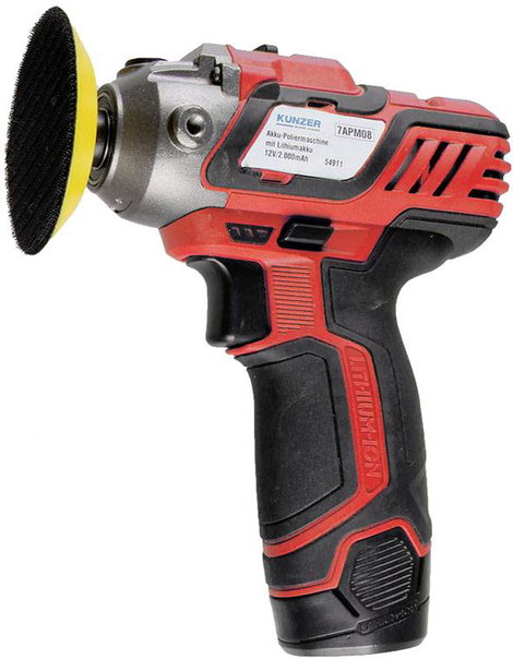 Kunzer 7APM08 Akkus polírozógép 12 V 2800 - 8000 fordulat/perc 75 mm