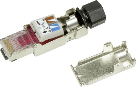 LogiLink MP0040 Helyszíni szerelőcsatlakozó, Cat.6A, árnyékolt, PrimeLine MP0040 Fekete, Ezüst 1 db 14. kép