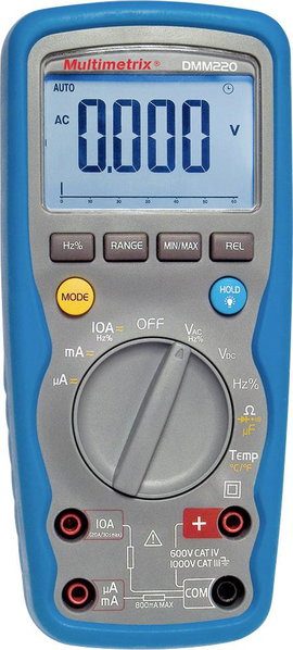 Multimetrix DMM 220 Kézi multiméter digitális Vízálló (IP67) CAT III 1000 V, CAT IV 600 V Kijelző (d