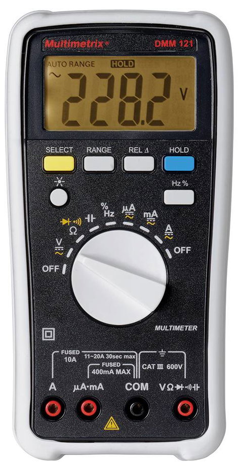 Multimetrix DMM 121 Kézi multiméter digitális CAT III 600 V Kijelző (digitek): 4000 4. kép