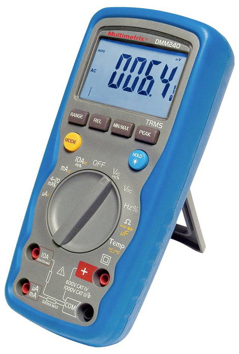 Multimetrix DMM 240 Kézi multiméter digitális Vízálló (IP67) CAT III 1000 V, CAT IV 600 V Kijelző (d 3. kép