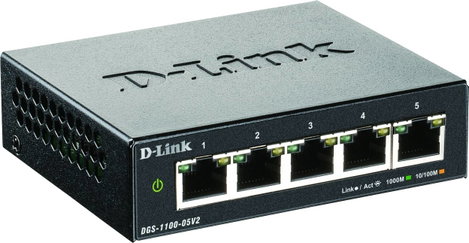 D-Link DGS-1100-05V2 Hálózati switch 5 port 1 GBit/s