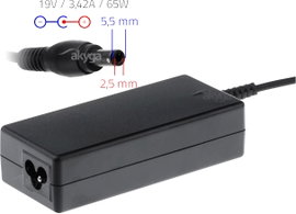 Akyga AK-ND-01 Notebook tápegység 65 W 19 V 3.42 A
