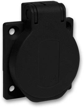 Schneider Electric PKS51N Beépíthető dugalj IP54, IK08 Fekete