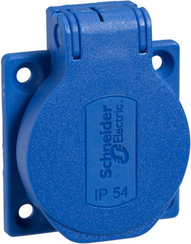 Schneider Electric PKS51B Beépíthető dugalj IP54, IK08 Kék
