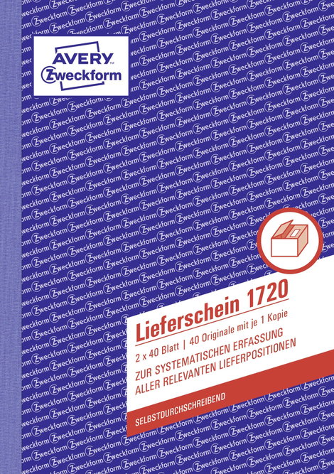 Avery-Zweckform Szállítólevél nyomtatvány 1720 DIN A5 Fehér Lapok száma: 40 3. kép