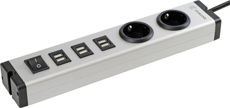 Ehmann USB-s töltőkészülék Kimenetek száma: 6 x, 2 x USB, Védőérintkezős dugalj 3. kép