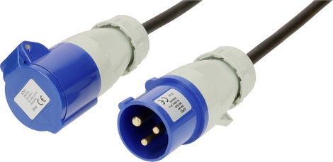 maxCamp 162413 Áram Hosszabbítókábel 16 A Kék, Fekete 15.00 m H07RN-F 3G 1,5 mm² 2. kép
