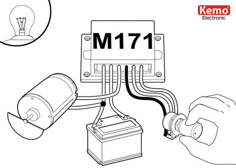 Teljesítményszabályozó modul, 9 - 28 V/DC KEMO M171 2. kép