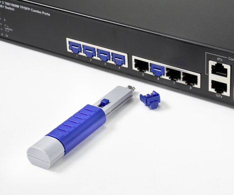 Renkforce RF-4695228 RJ45 LAN port zár 12 részes készlet Kék 2. kép