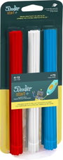3Doodler 3DS-ECO-MIX1-75 Start Mix 1 3D nyomtatószál PLA műanyag Piros, Fehér, Kék 75 db bélyegkép