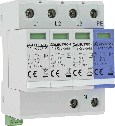 Leutron 380615 EPS T2/3+1-275-FM Túlfeszültség ellen védő készülék Túlfeszültség elleni védelem: Elo 2. kép