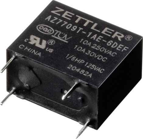 Zettler Electronics AZ7709T-1AE-6DEF Power relé 6 V/DC 10 A 1 db 2. kép