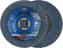 PFERD 67689063 PFR 125-L Z 40 SGP CURVE STEELOX/X-LOCK Felületcsiszoló korong Ø 125 mm Furat átmérő 