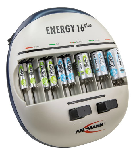 16 rekeszes hengeres akkutöltő Ansmann Energy 16 Plus 4. kép