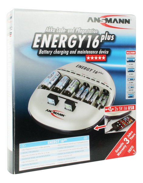 16 rekeszes hengeres akkutöltő Ansmann Energy 16 Plus 8. kép