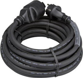 Perel EC10R25STBHQ Áram Hosszabbítókábel 16 A Fekete 10.00 m H05RR-F 3G 2,5 mm²