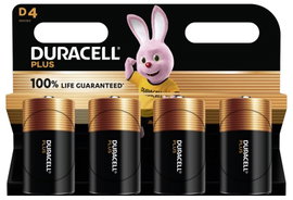 Góliátelem Duracell Plus-D K4 Alkáli mangán 1.5 V 4 db