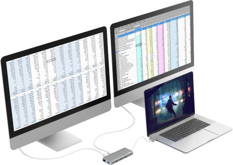 Hama USB-C® notebook dokkoló állomás 00200133 Alkalmas (márka): Apple MacBook Töltési funkcióval, US 2. kép