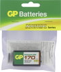 9V akku NiMH 9,6 V 170 mAh, GP 6LR61, HR6F22, HR9V, HR22, 6LR21, 6AM6, 6LP3146, MN1604, E Block 3. bélyegkép