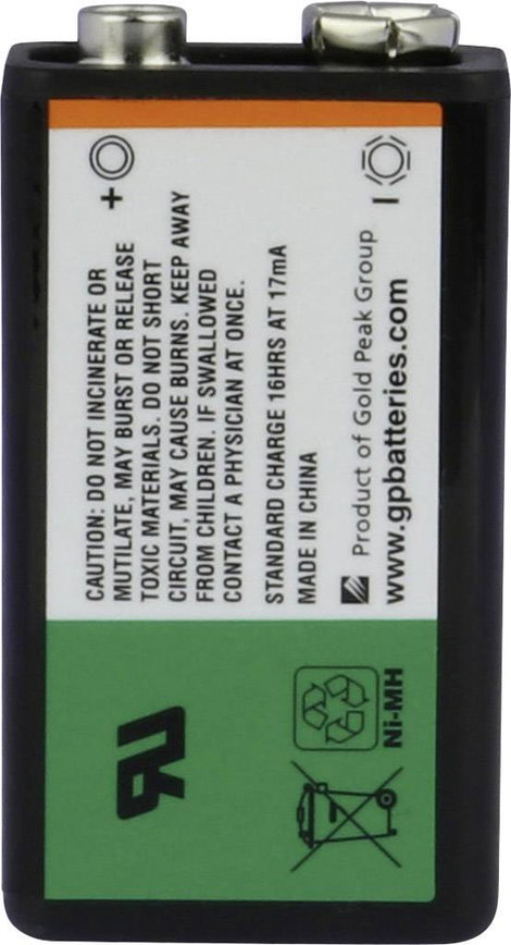 9V akku NiMH 9,6 V 170 mAh, GP 6LR61, HR6F22, HR9V, HR22, 6LR21, 6AM6, 6LP3146, MN1604, E Block 5. kép