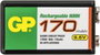 9V akku NiMH 9,6 V 170 mAh, GP 6LR61, HR6F22, HR9V, HR22, 6LR21, 6AM6, 6LP3146, MN1604, E Block 7. bélyegkép