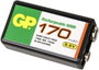 9V akku NiMH 9,6 V 170 mAh, GP 6LR61, HR6F22, HR9V, HR22, 6LR21, 6AM6, 6LP3146, MN1604, E Block 8. bélyegkép