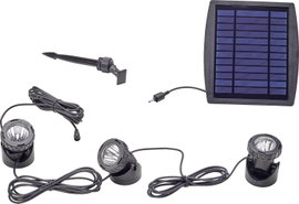 Pontec 77939 Tómegvilágítás 3 részes készlet LED 0.5 W Fekete